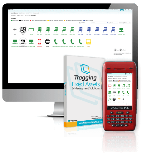 screenshot of RFID fixed assets management software from Tragging